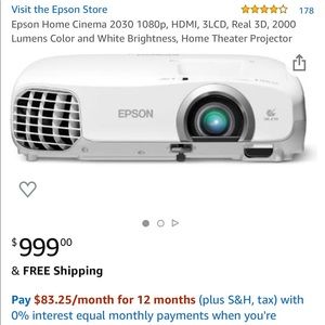Epson PowerLite Home Cinema 2030